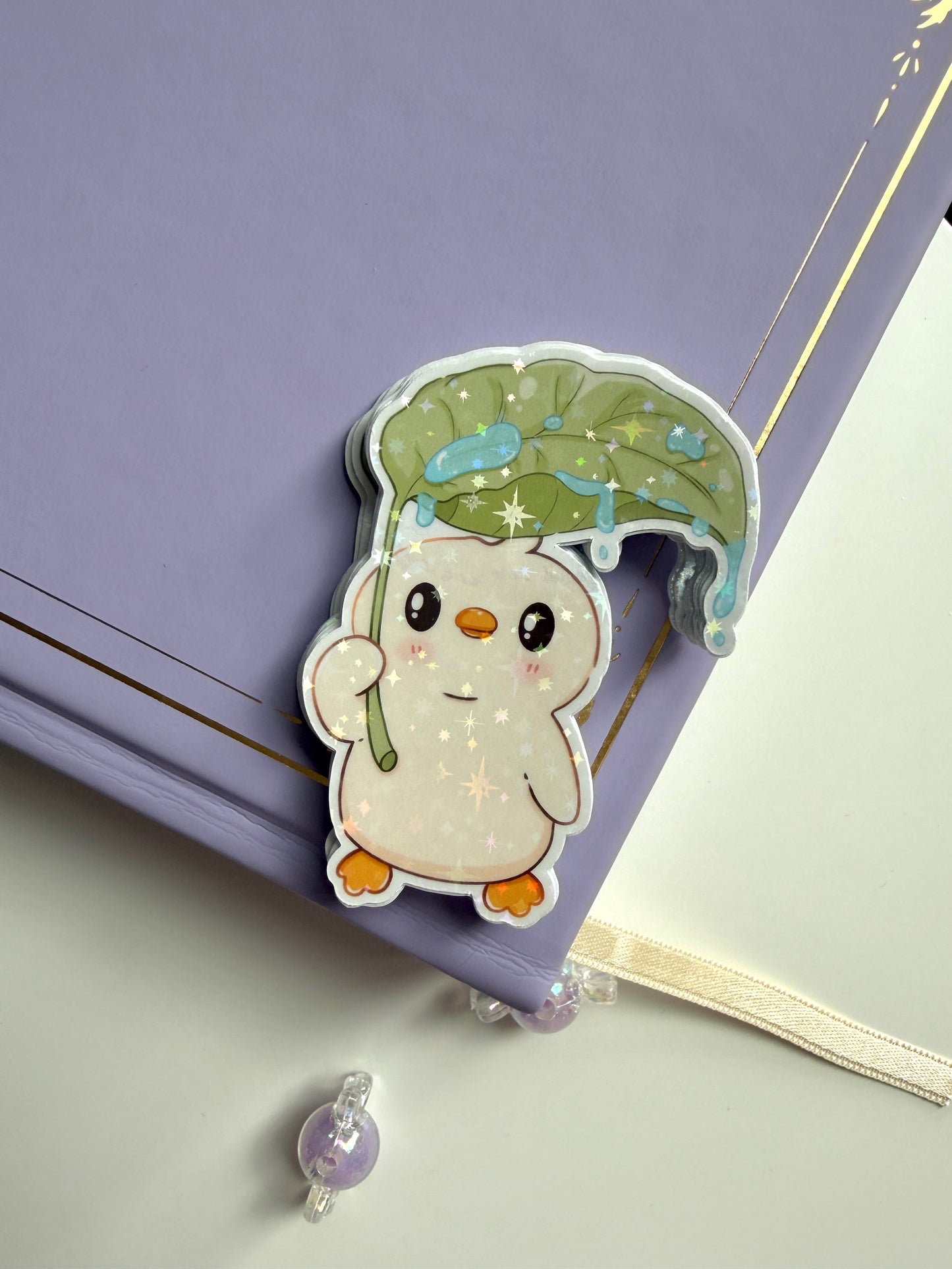 Leaf Umbrella Milo Sticker
