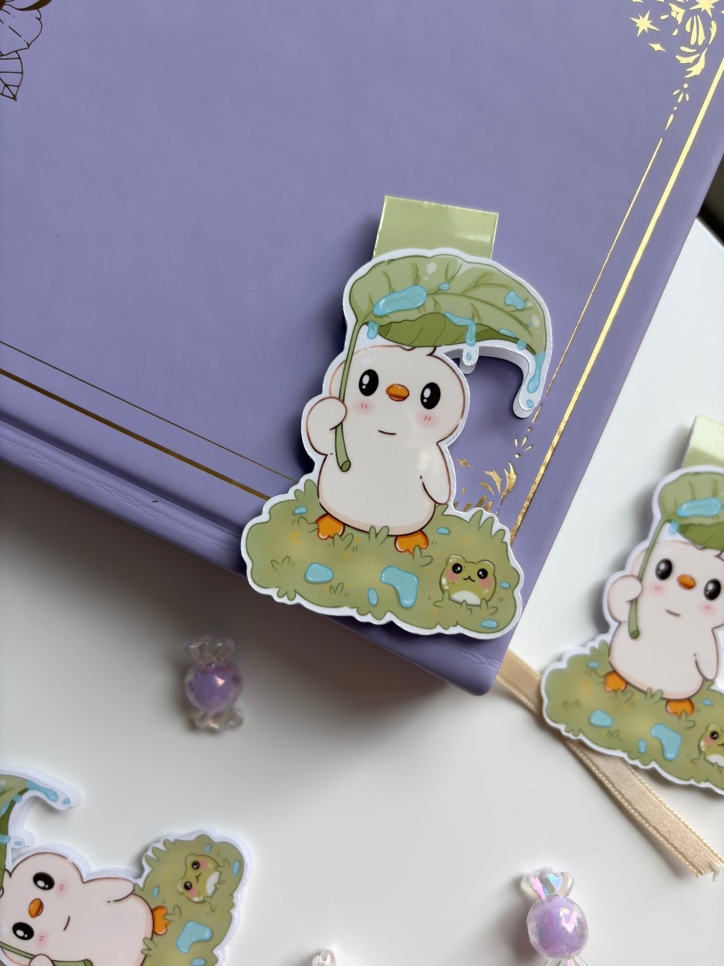 Magnetic Bookmark - Leaf Umbrella Milo