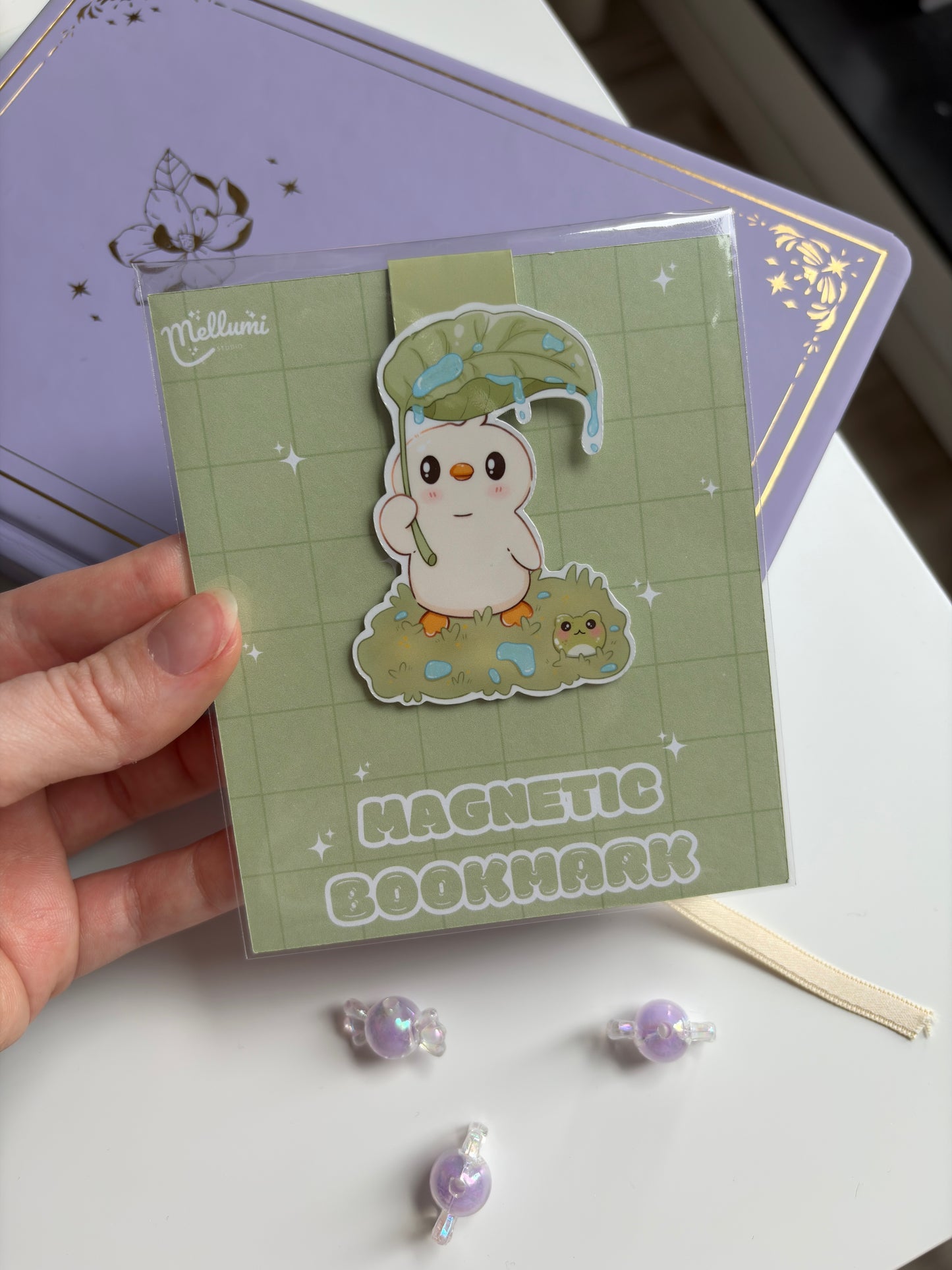 Magnetic Bookmark - Leaf Umbrella Milo